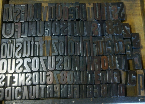 Movable type spotted at a Barcelona market